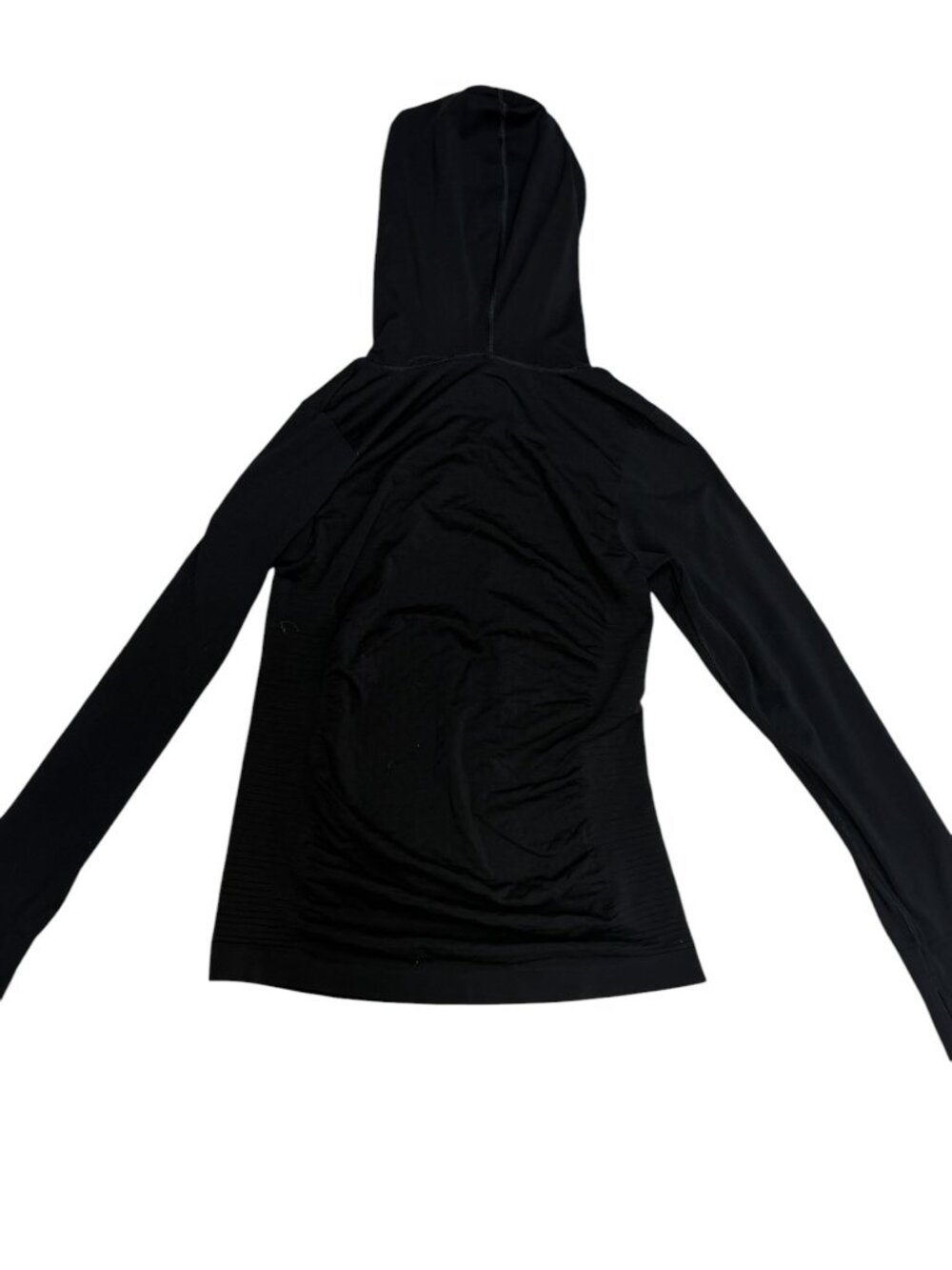 VGUC EUC Athleta Black Hooded Performance Long Sleeve Top XL - Picture 2 of 3